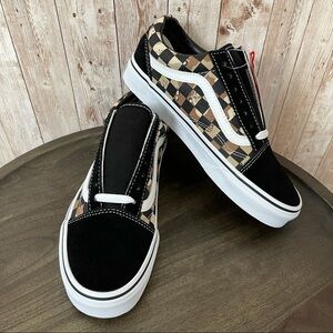 Vans Old Skool Camo Check Sneaker Sz 7 Wmn